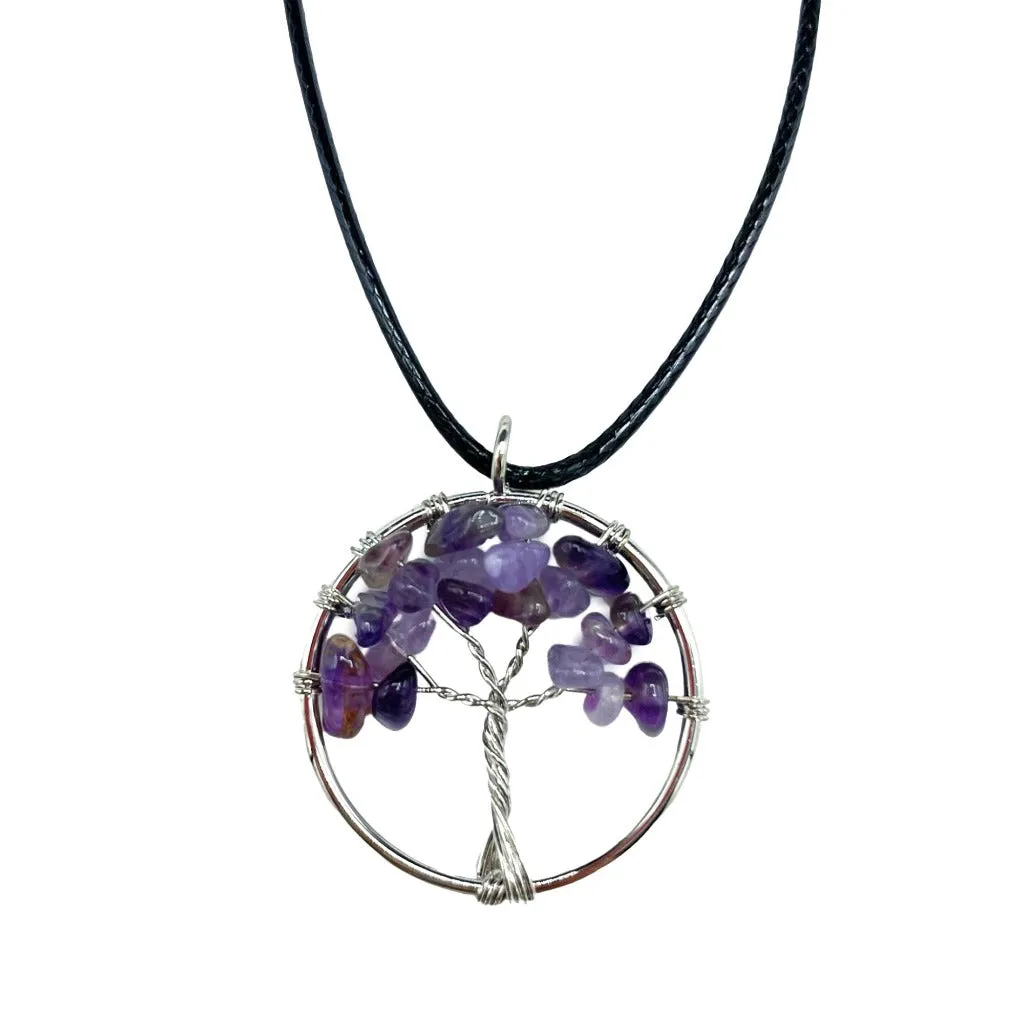 Gemstone Necklace Pendants - Tree of Life Jewellery - Spiritual Gifts