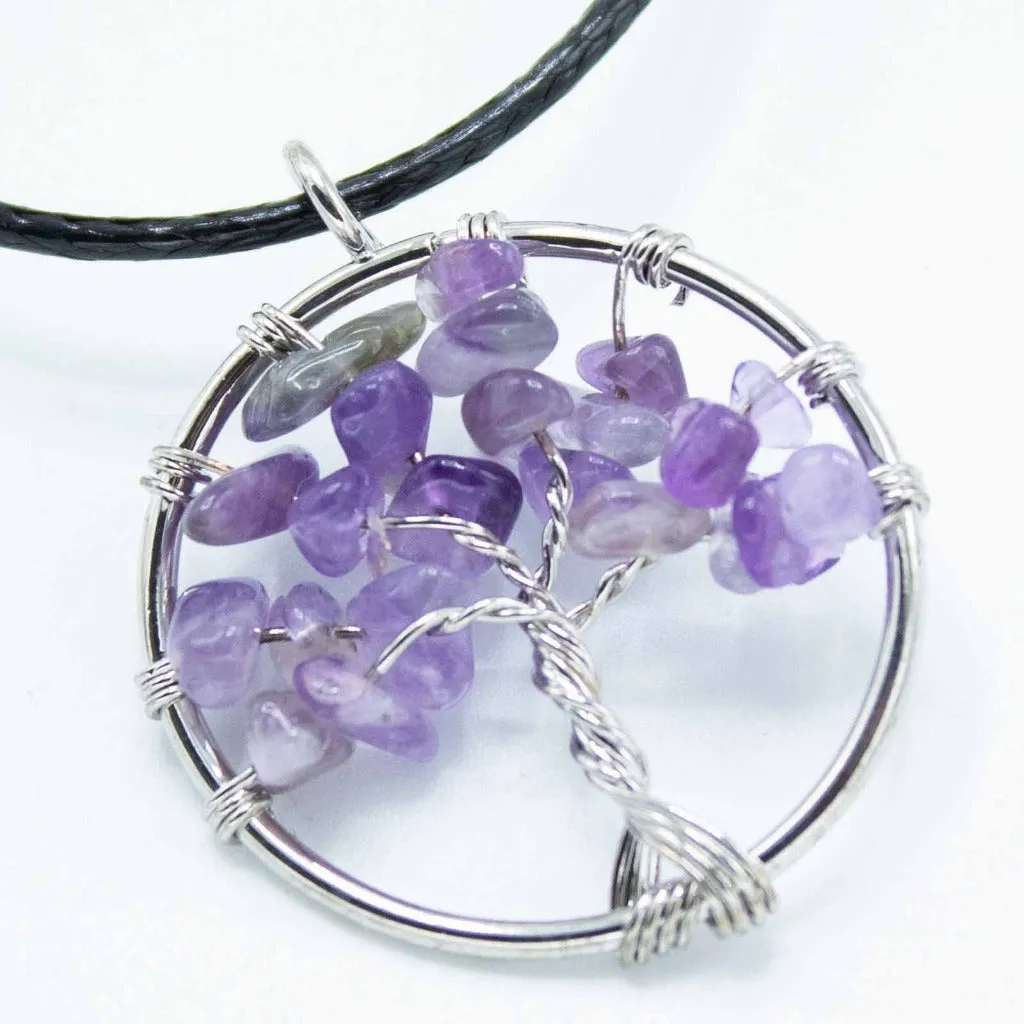 Gemstone Necklace Pendants - Tree of Life Jewellery - Spiritual Gifts