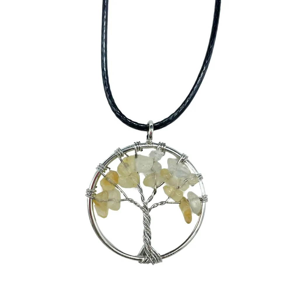 Gemstone Necklace Pendants - Tree of Life Jewellery - Spiritual Gifts