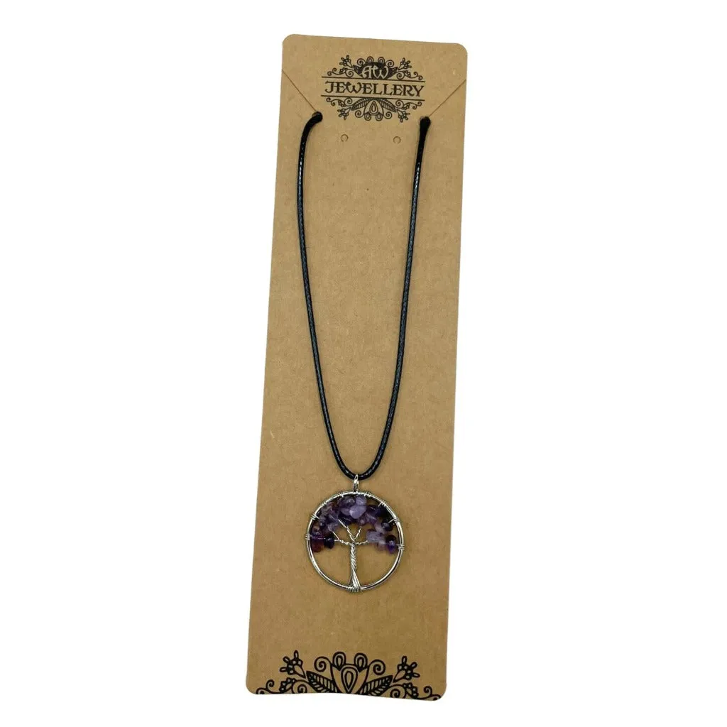 Gemstone Necklace Pendants - Tree of Life Jewellery - Spiritual Gifts