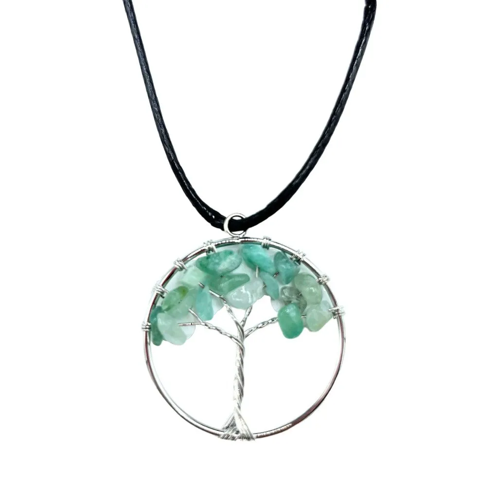 Gemstone Necklace Pendants - Tree of Life Jewellery - Spiritual Gifts