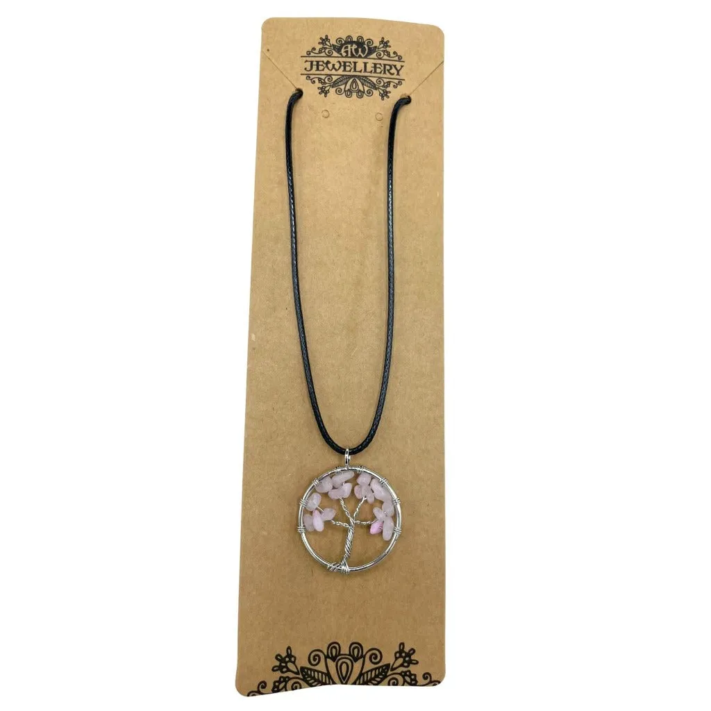 Gemstone Necklace Pendants - Tree of Life Jewellery - Spiritual Gifts