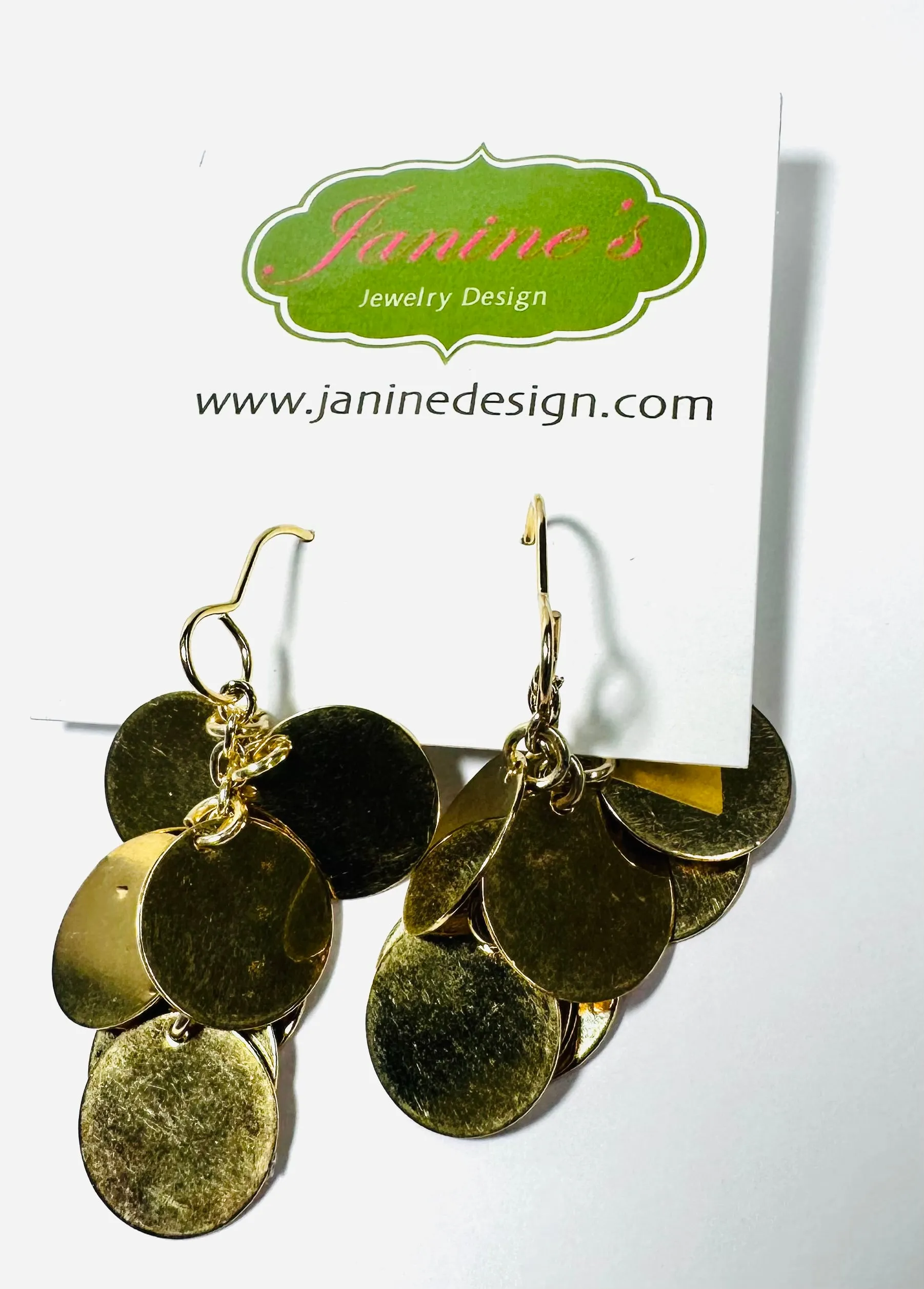 Golden Coin Earrings