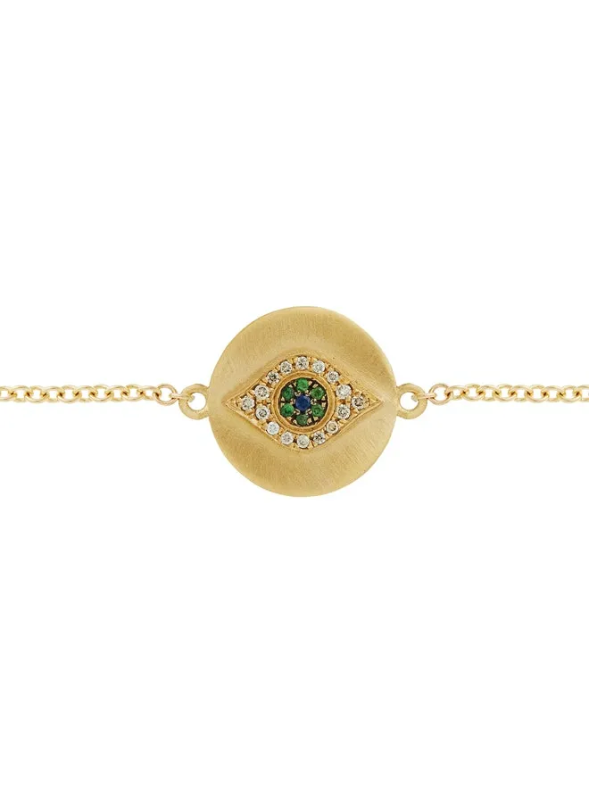 Golden Dawn Evil Eye Yellow Gold Bracelet