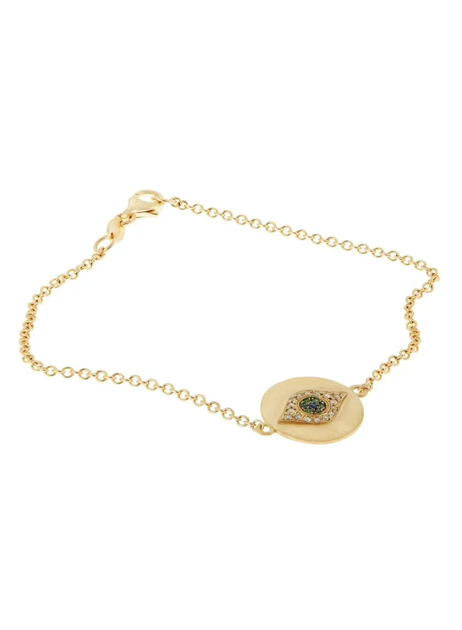 Golden Dawn Evil Eye Yellow Gold Bracelet