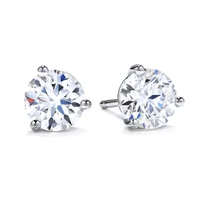 Hearts On Fire 1.20-1.30CTW Diamond Three-Prong Stud Earrings in 18K White Gold