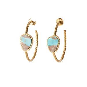 Hoop Earrings - Turquoise