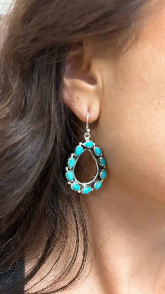 Kingman Turquoise Oval Earrings