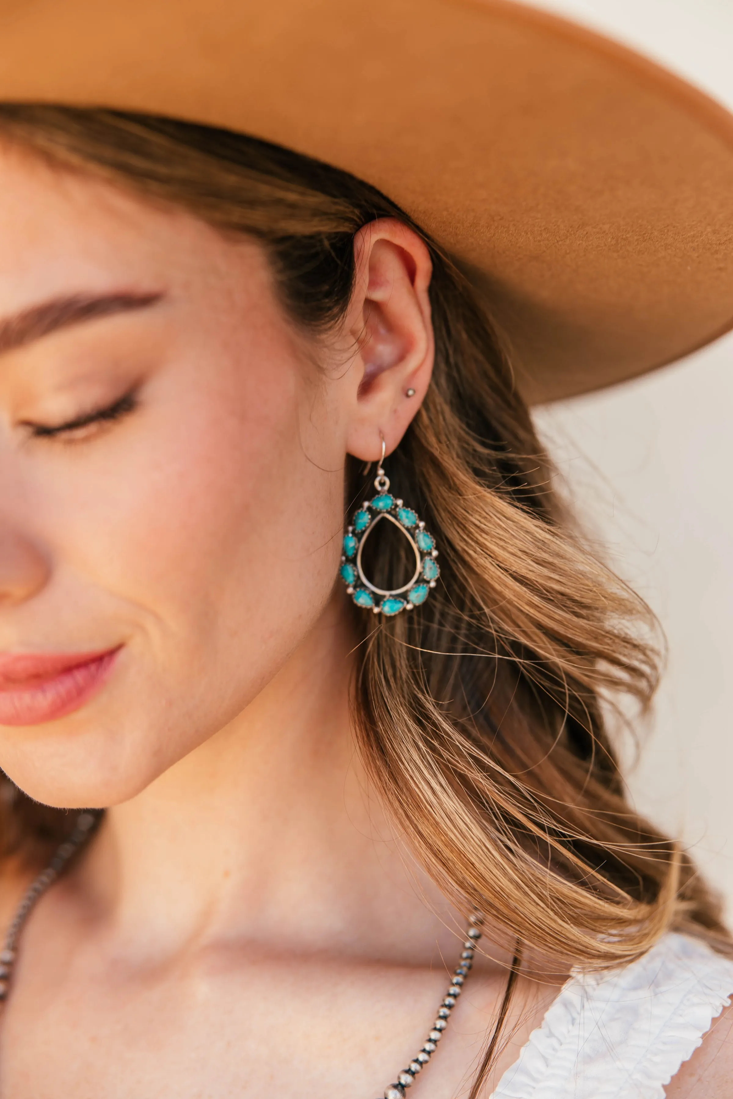 Kingman Turquoise Oval Earrings