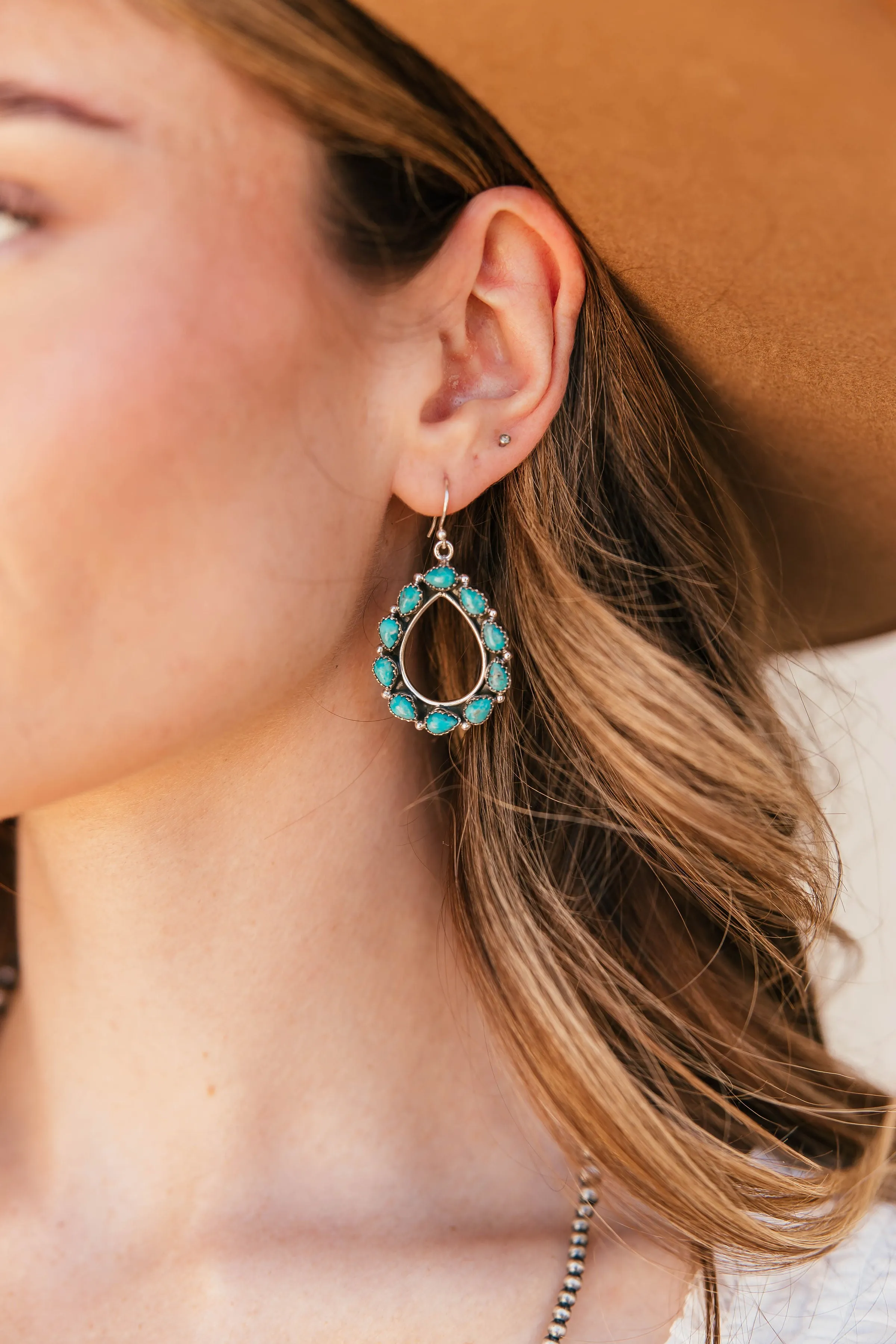 Kingman Turquoise Oval Earrings