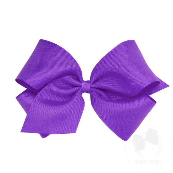 Large King Grosgrain Bow w/Barrette