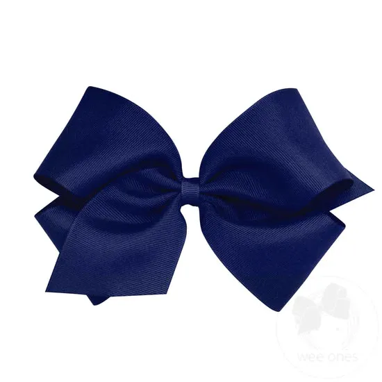 Large King Grosgrain Bow w/Barrette