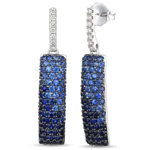 Le Vian Blueberry Sapphire & Diamond Pave Ombre Dangle Earrings