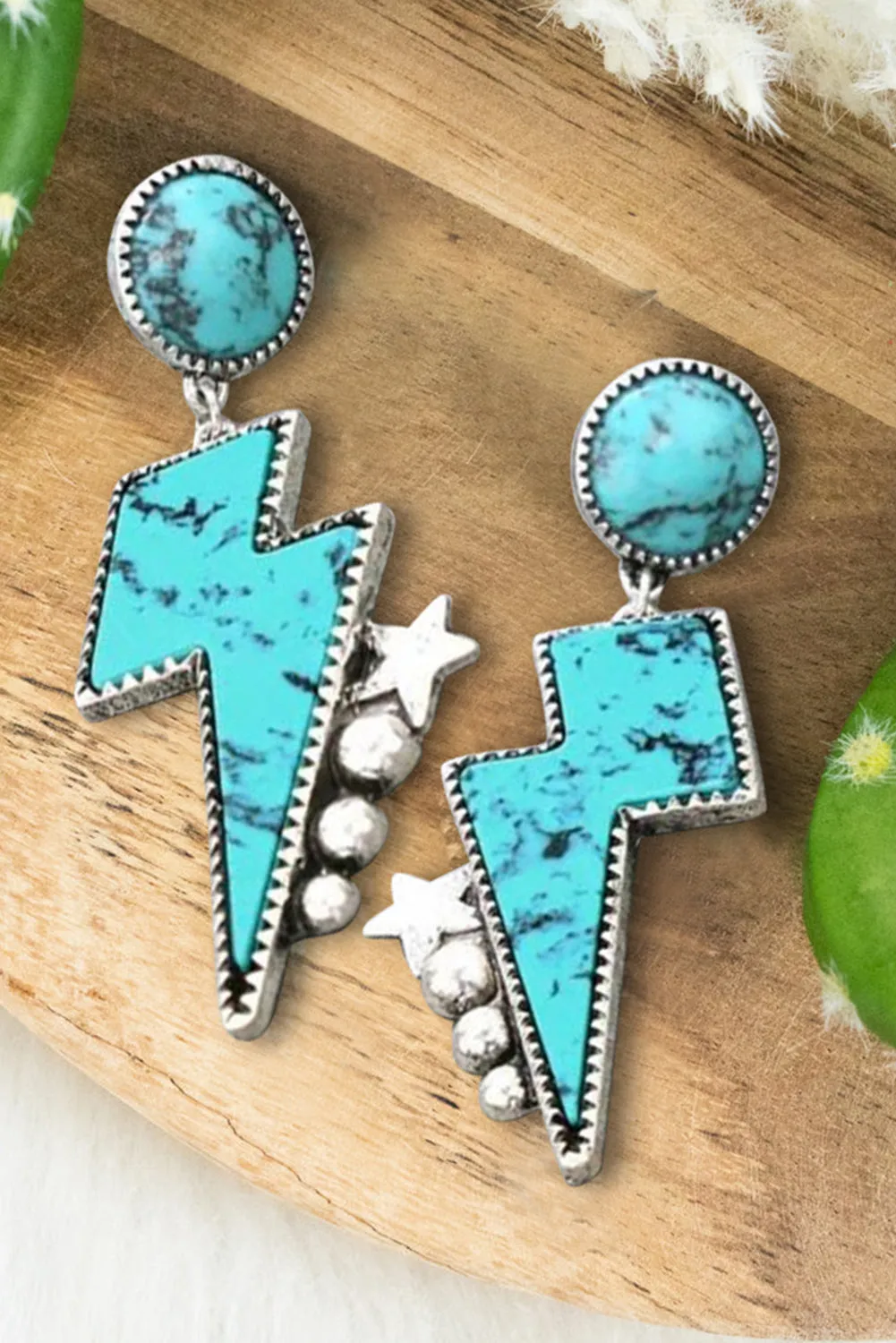 Lightning Turquoise Earrings