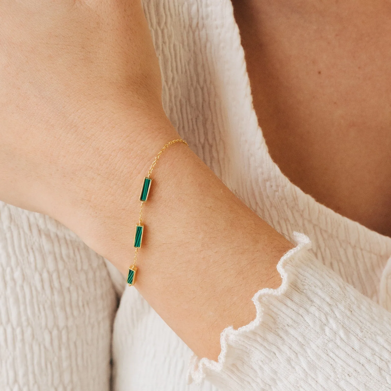 Malachite Bar Bracelet