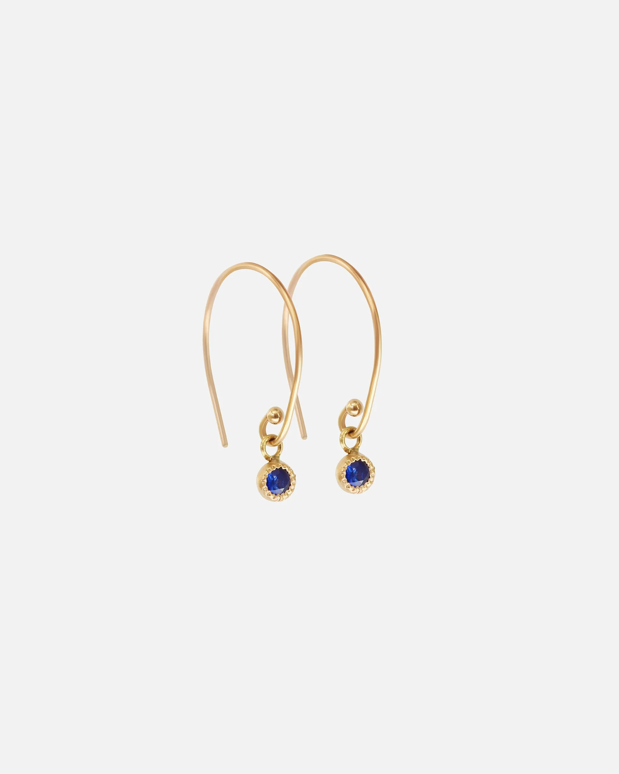 Melee Ball Loop / Sapphire Earrings