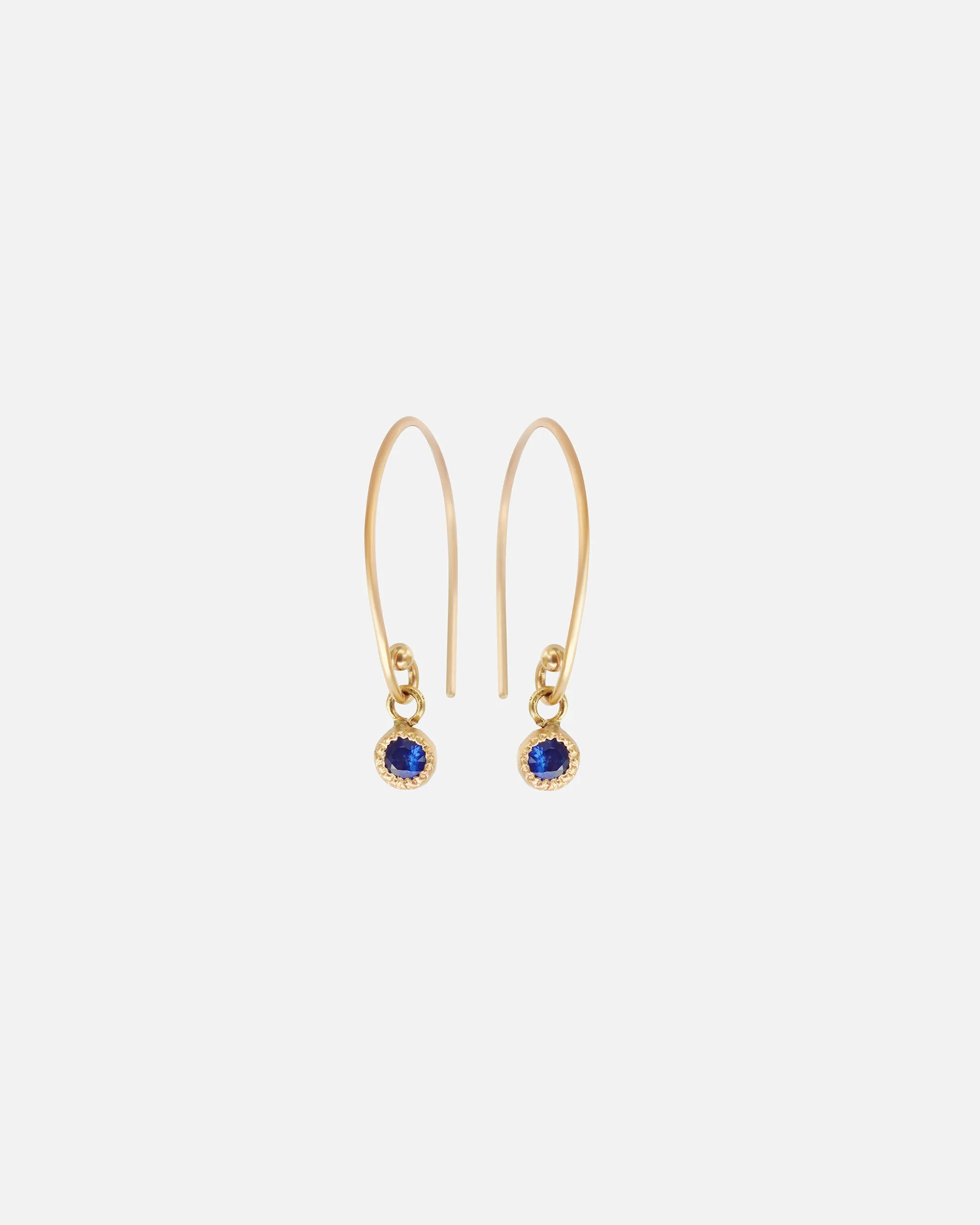 Melee Ball Loop / Sapphire Earrings