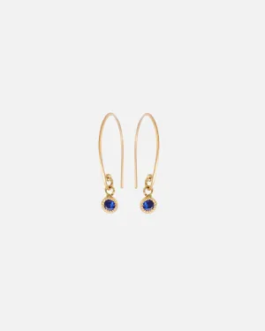 Melee Ball Loop / Sapphire Earrings