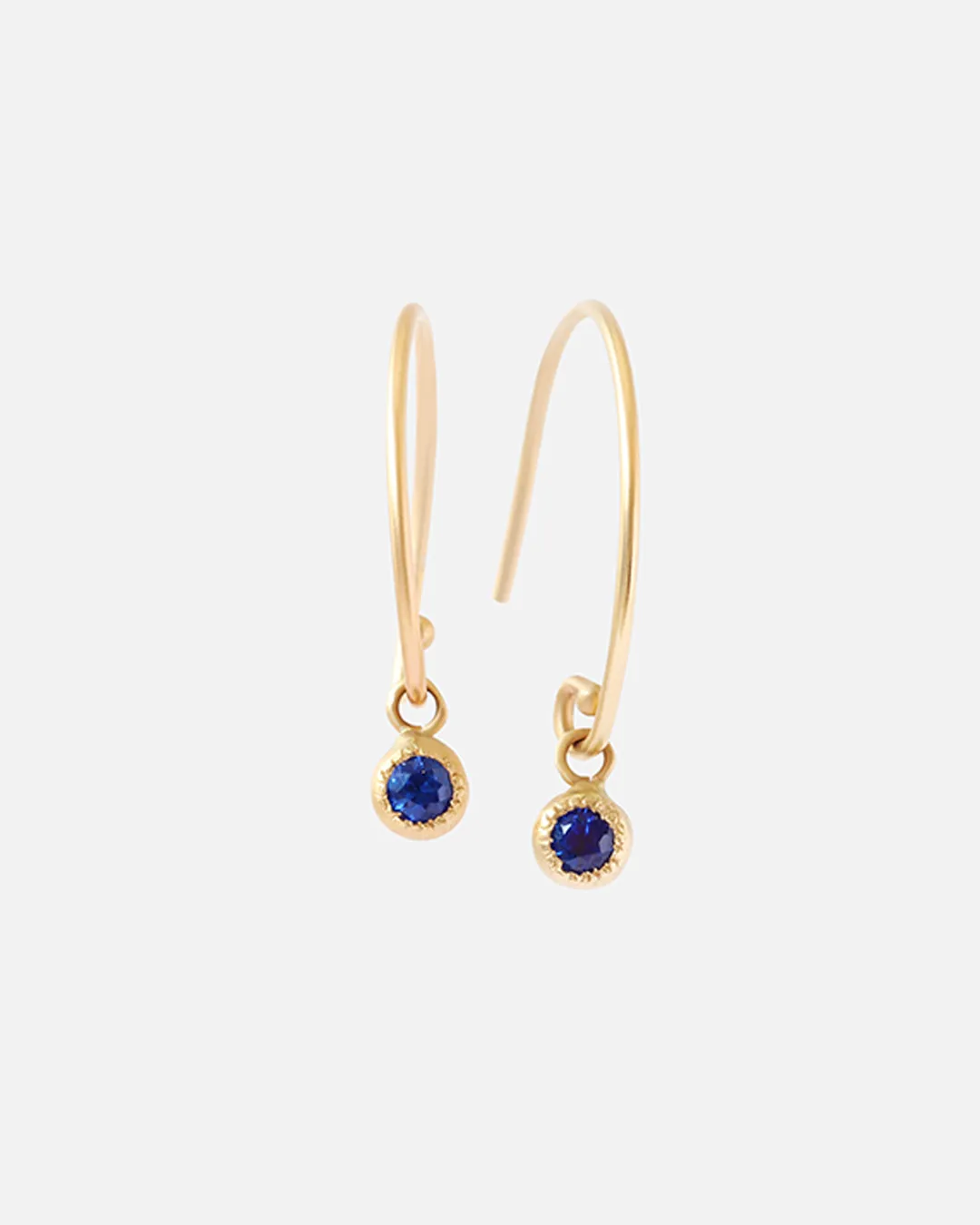 Melee Ball Loop / Sapphire Earrings