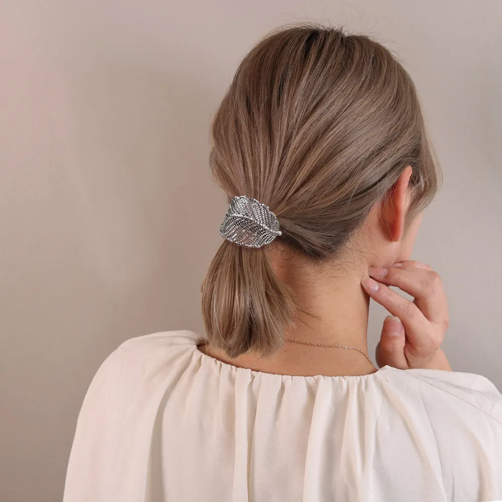 Mesh Leaf Hair Barrette