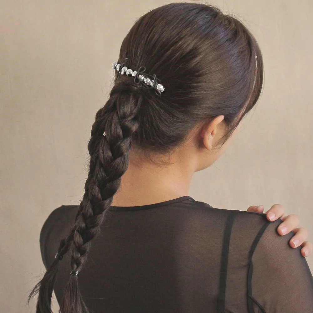 Metal ball Hair Barrette