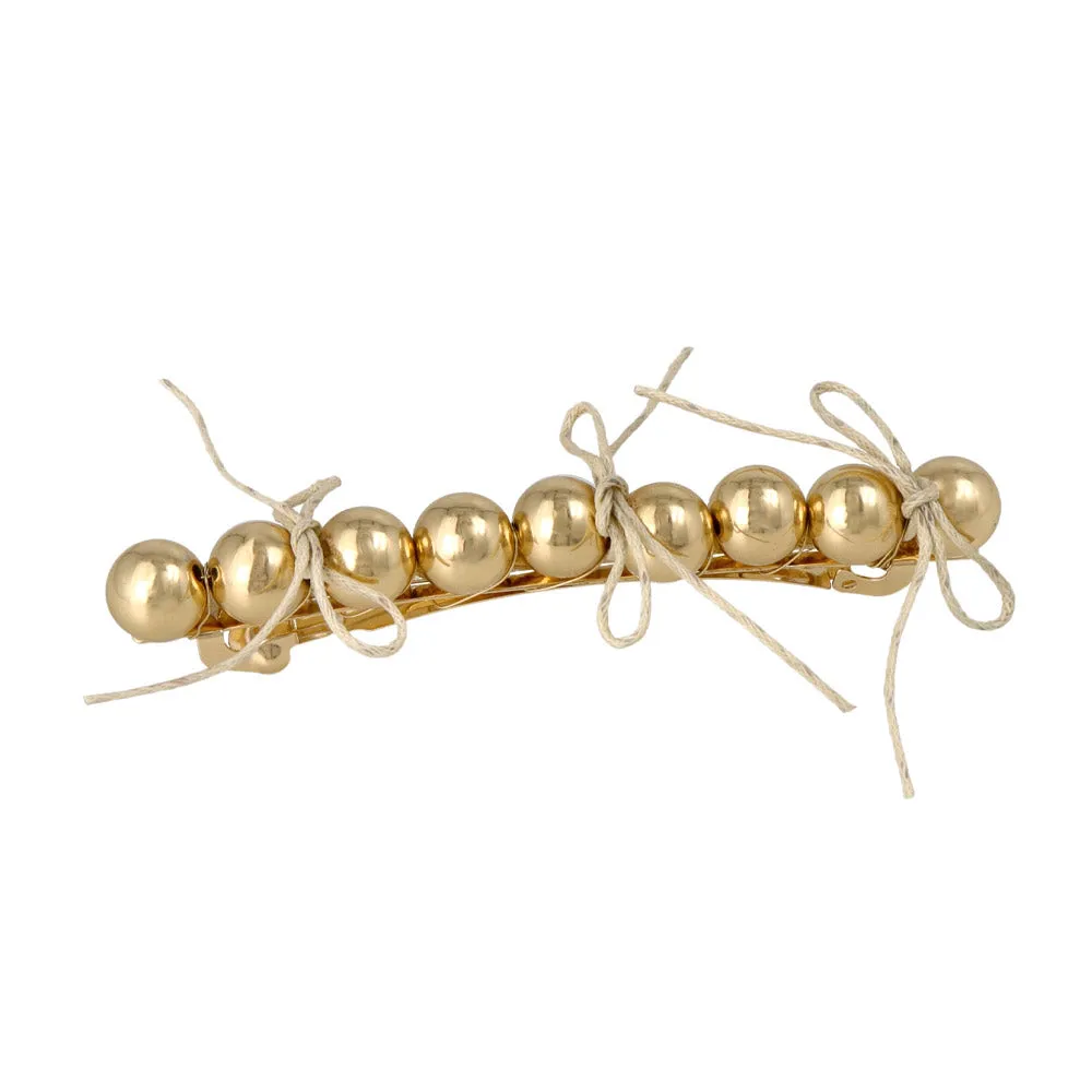 Metal ball Hair Barrette