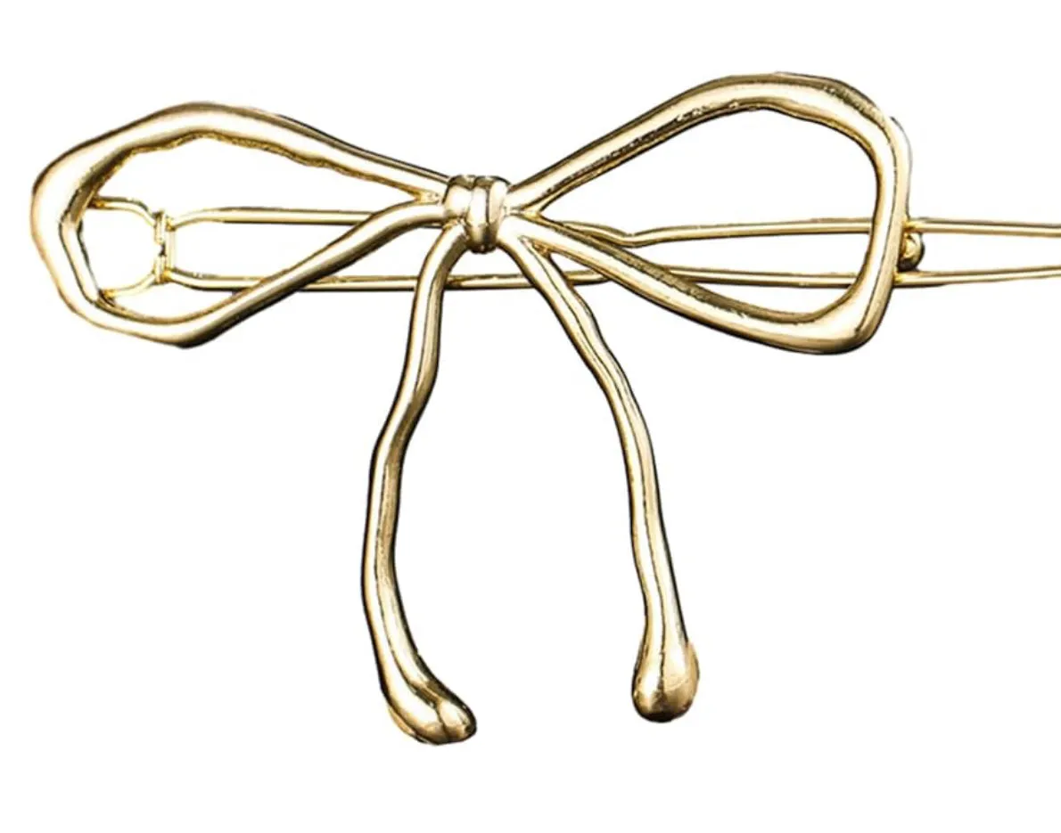 Minimalist Bow Golden Hairclip