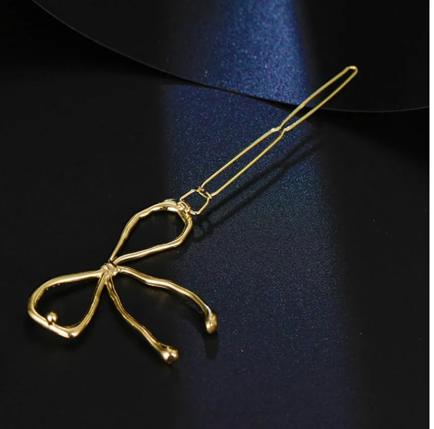 Minimalist Bow Golden Hairclip