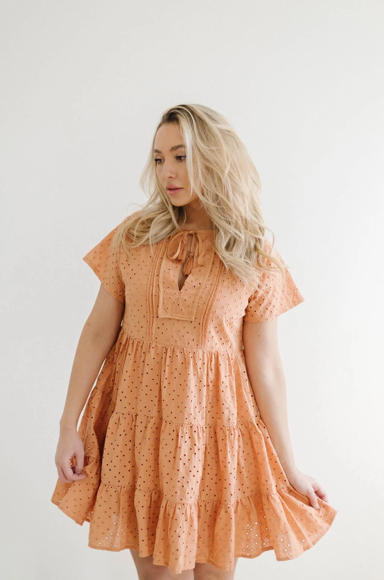 Molly Eyelet Mini Dress