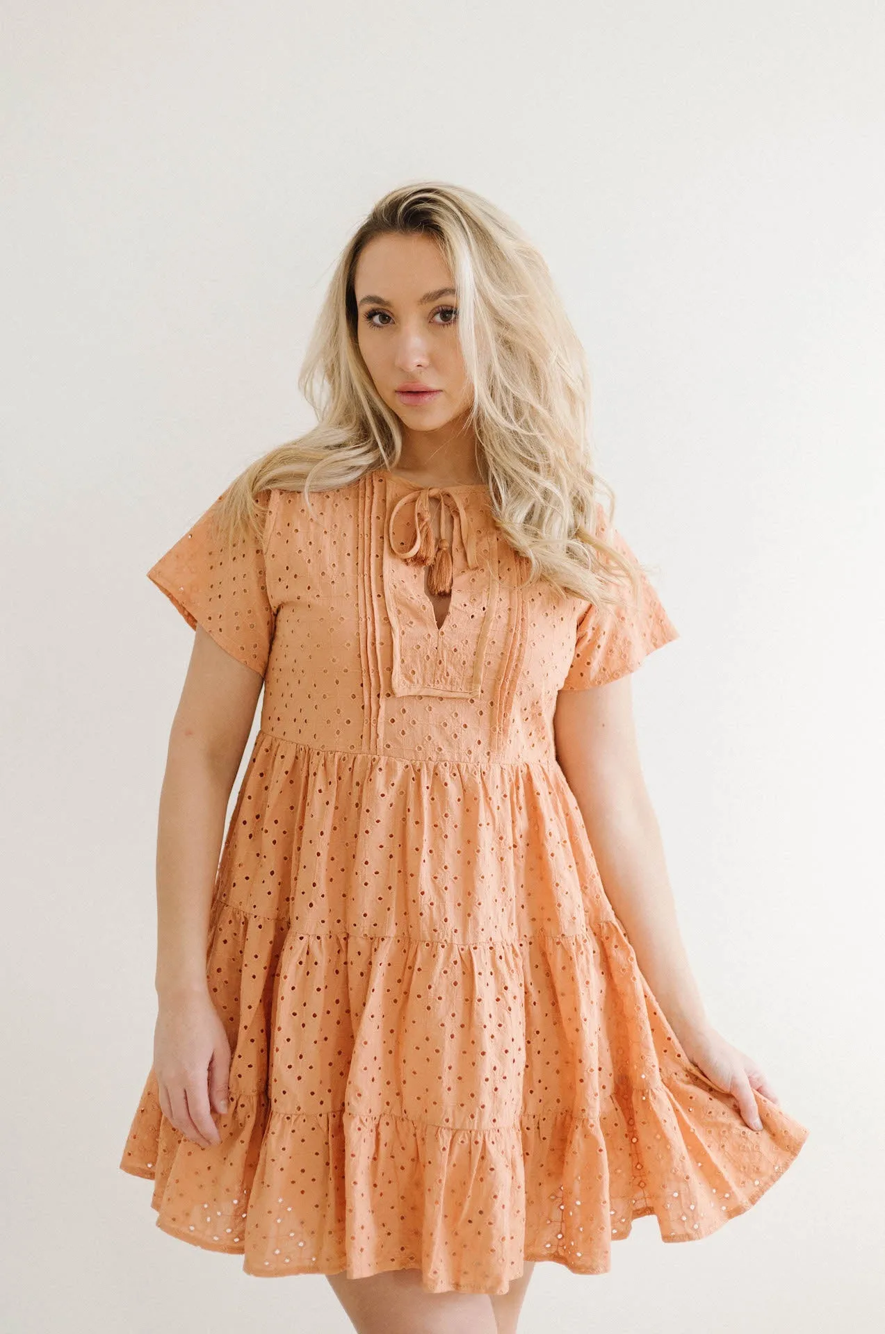 Molly Eyelet Mini Dress