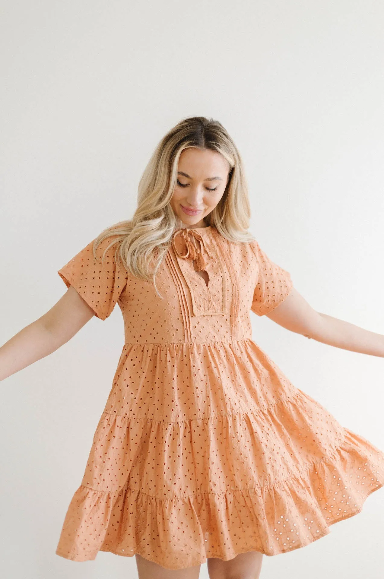 Molly Eyelet Mini Dress