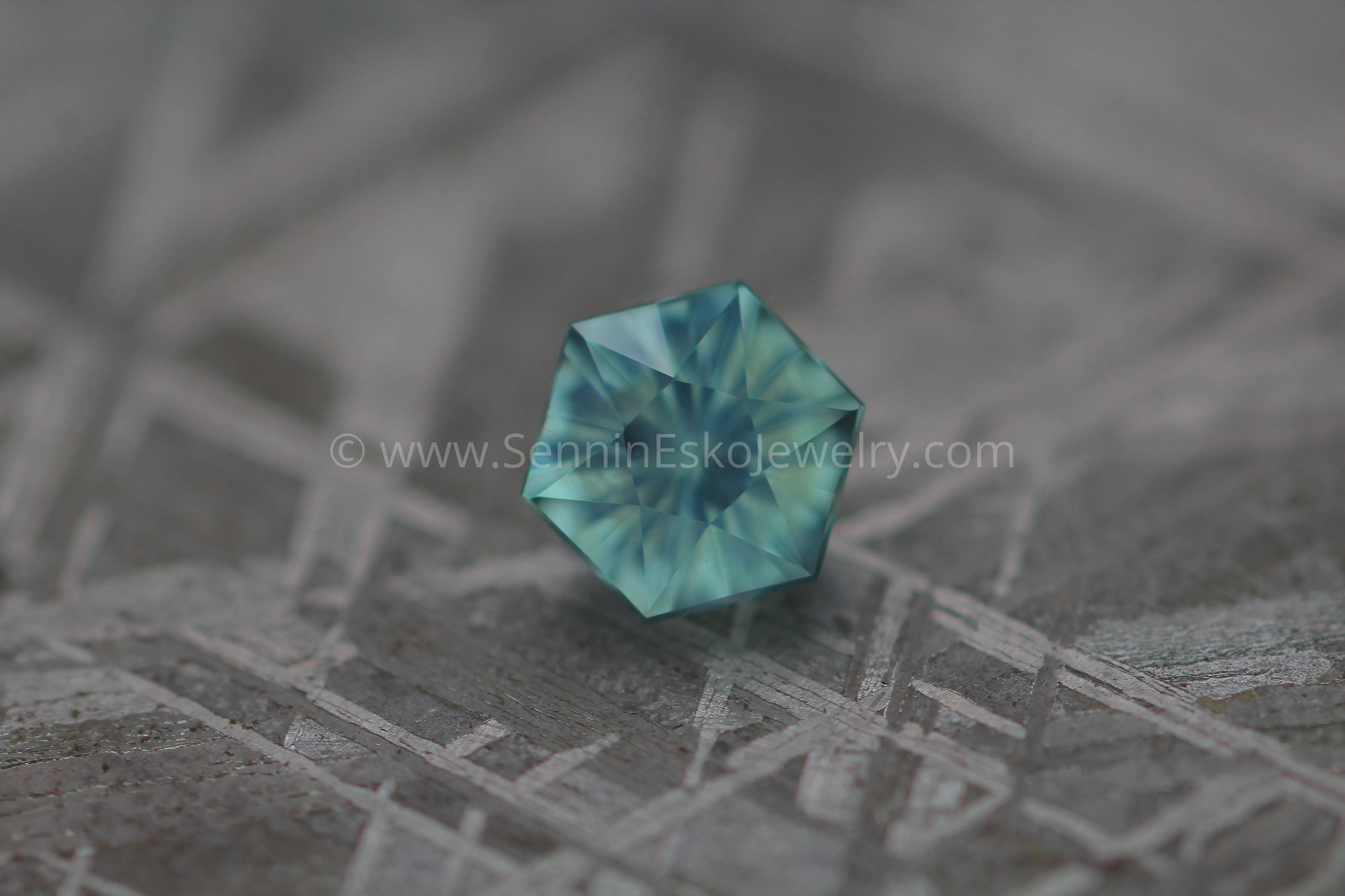 Montana Sapphire 1.24 carat Hexagon -  Precision Cut, 6.2x5.4mm