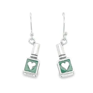 P350 Green Nail Polish Hook Earrings