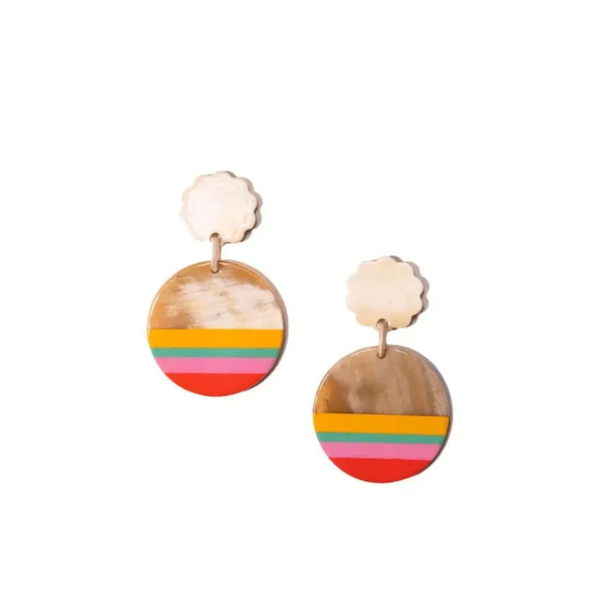 Paradise Dipped Circle Earrings