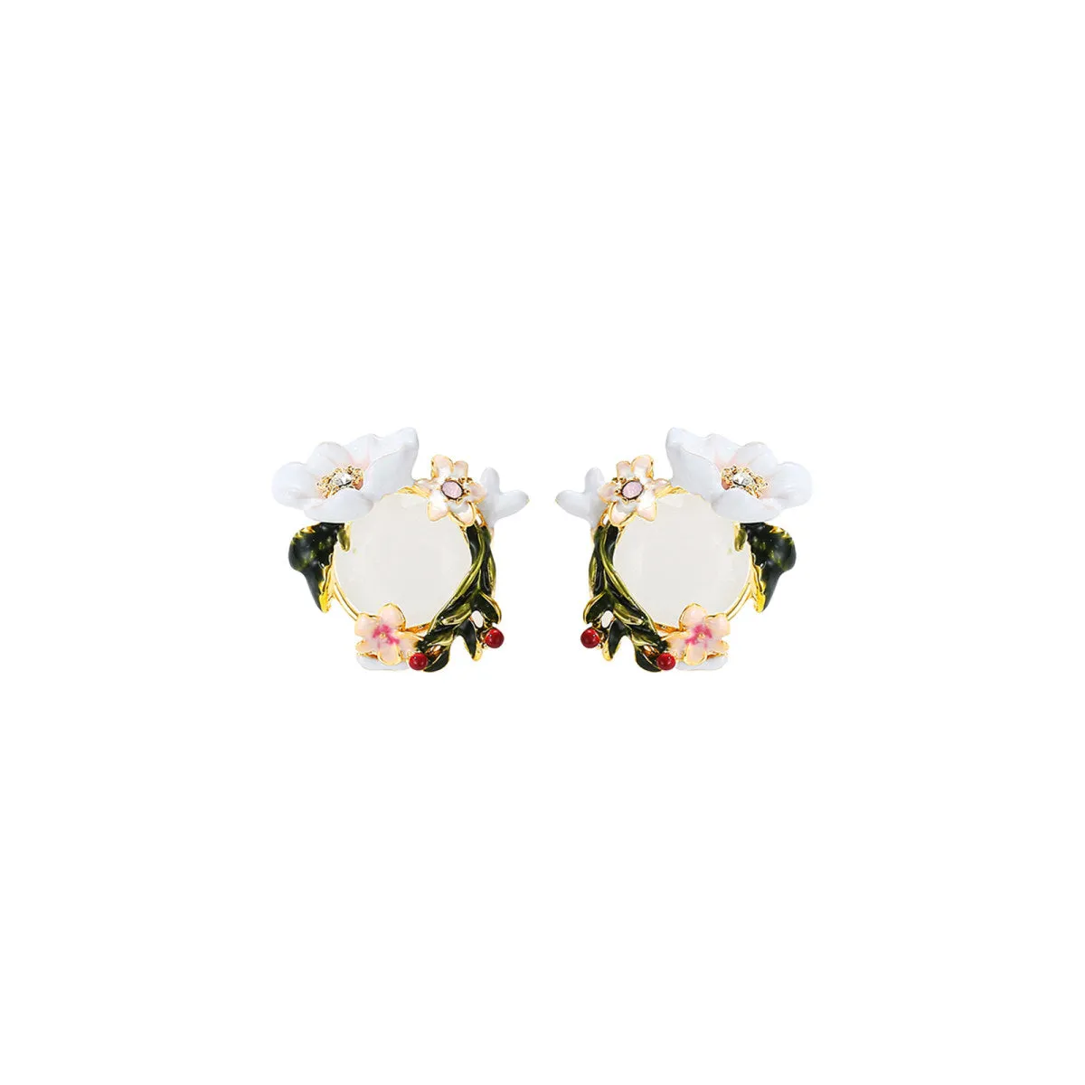 Petit Jardin Stud Gold Earrings