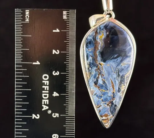 PIETERSITE Crystal Pendant - Top Grade AA, Sterling Silver - Fine Jewelry, Healing Crystals and Stones, 54163