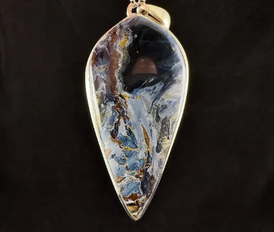 PIETERSITE Crystal Pendant - Top Grade AA, Sterling Silver - Fine Jewelry, Healing Crystals and Stones, 54163