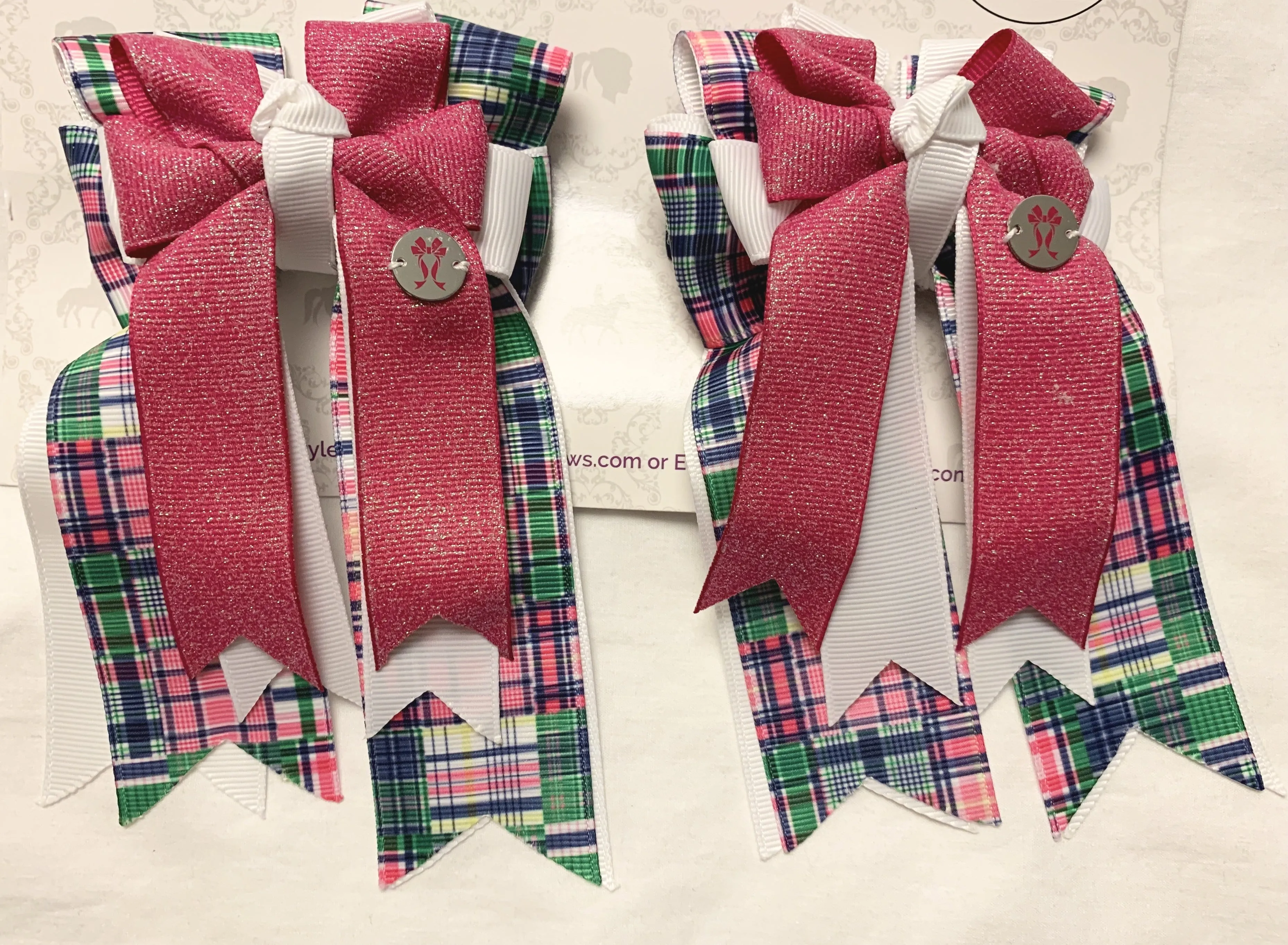 PonyTail Bows- Passion Plaid