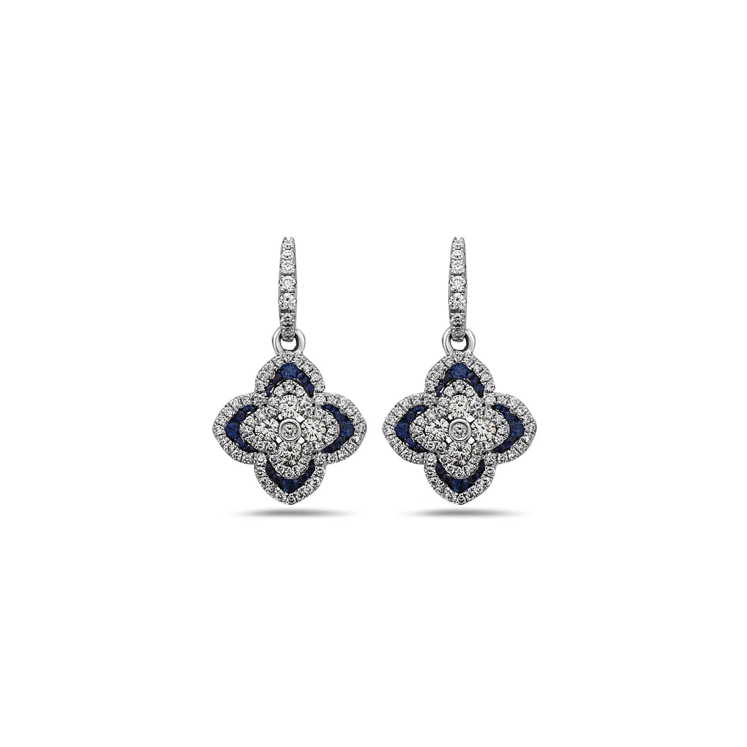 Precious Quatrefoil Drop Earring