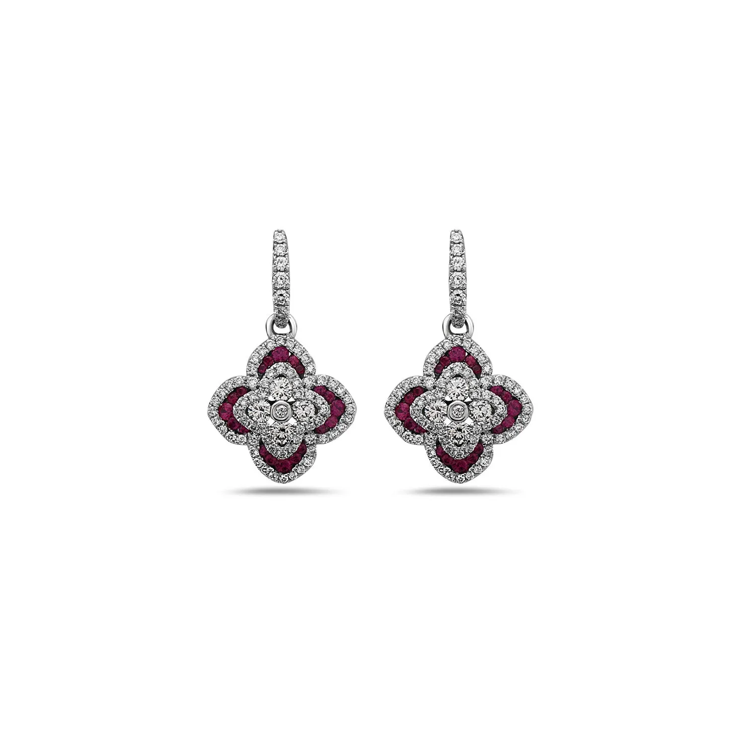 Precious Quatrefoil Drop Earring