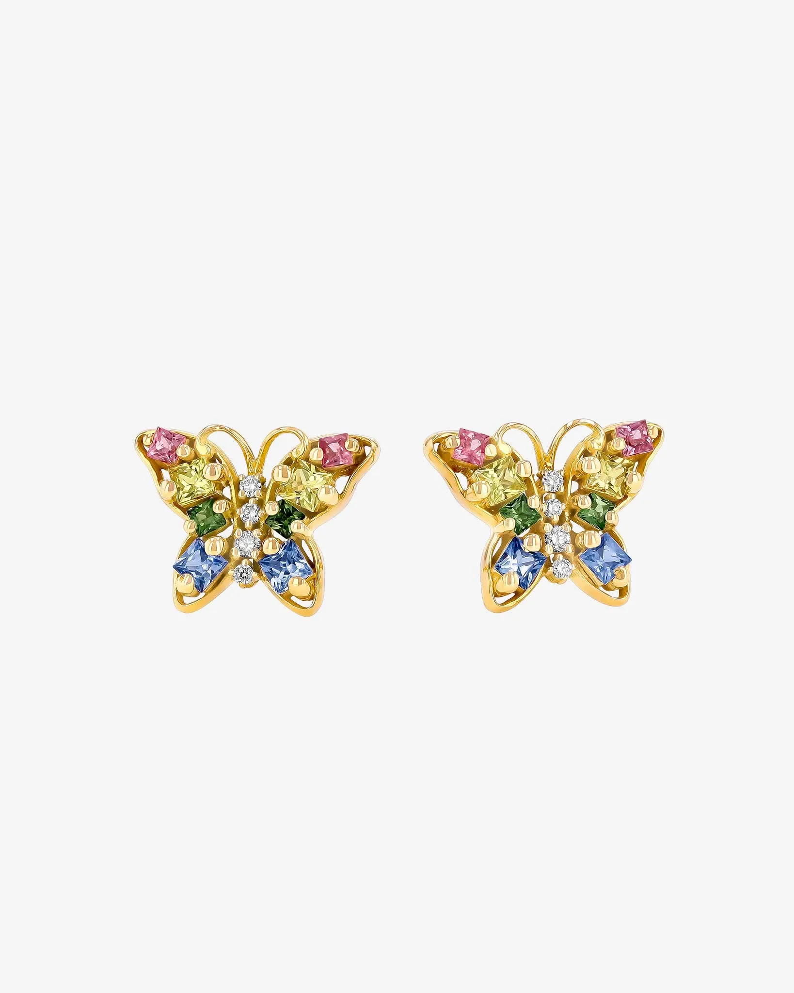 Princess Pastel Sapphire Mini Butterfly Studs