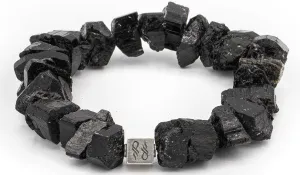 Raw Black Tourmaline Natural Gemstone Centerpiece Bracelet