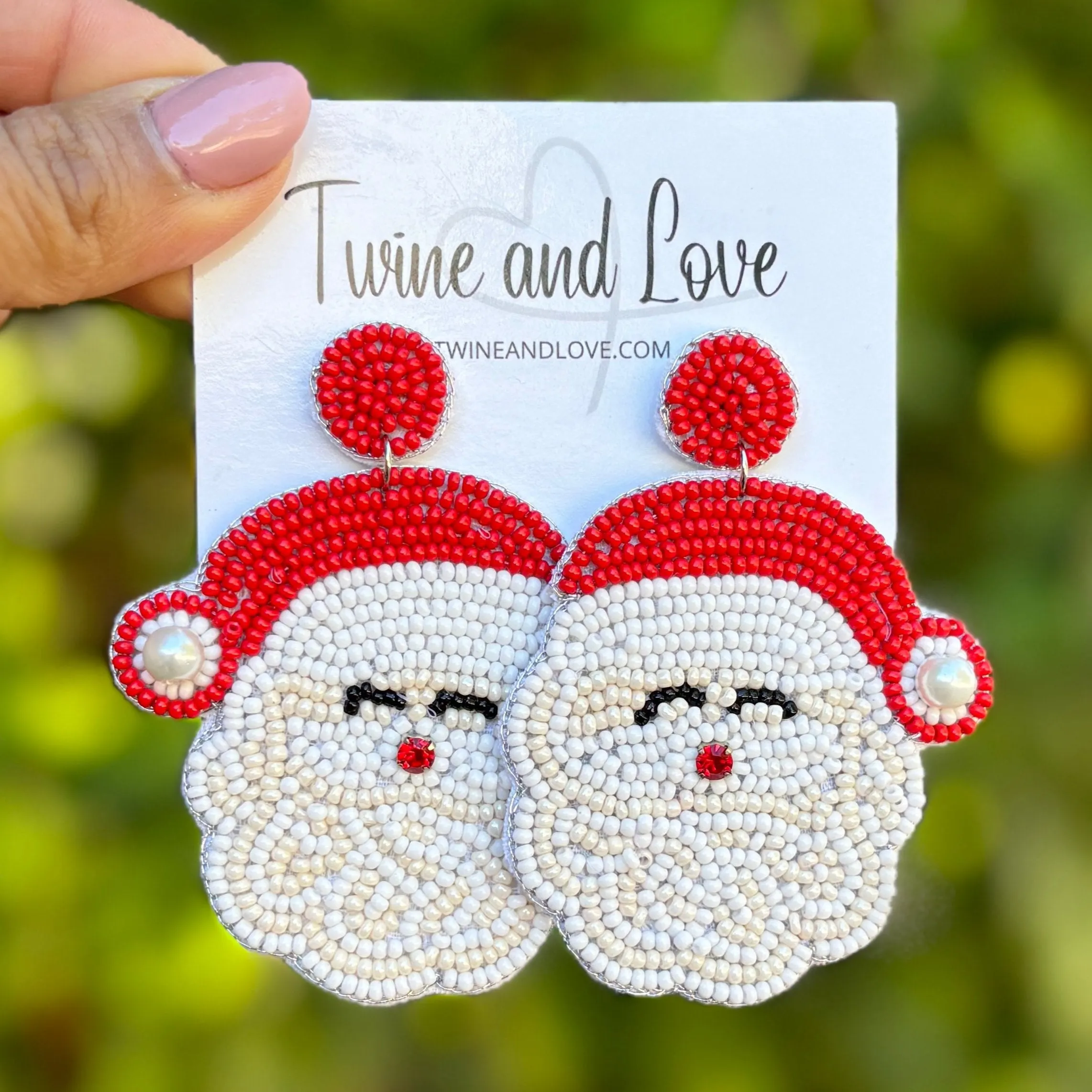 Santa Beaded Earrings