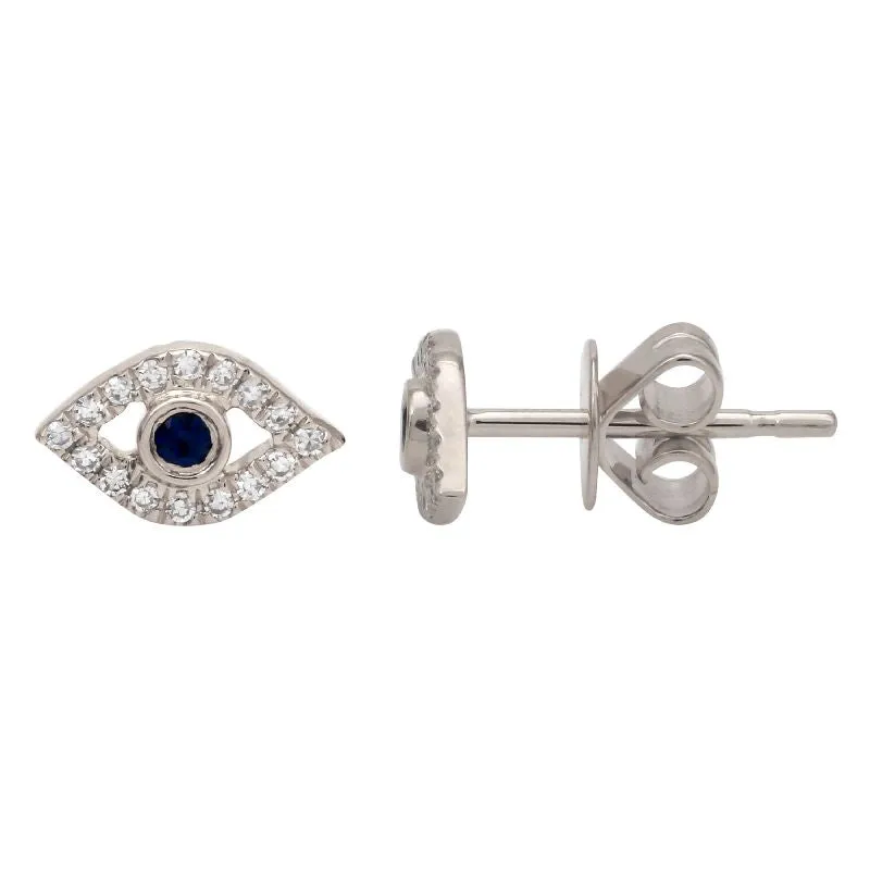 Sapphire Evil Eye Studs