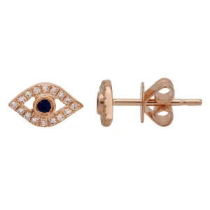 Sapphire Evil Eye Studs