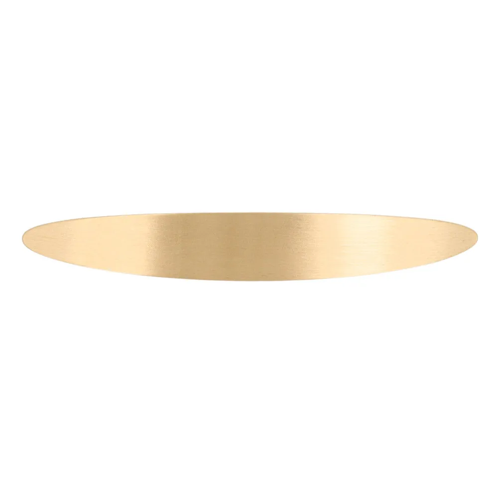 Satin Finish Narrow Oval Barrette