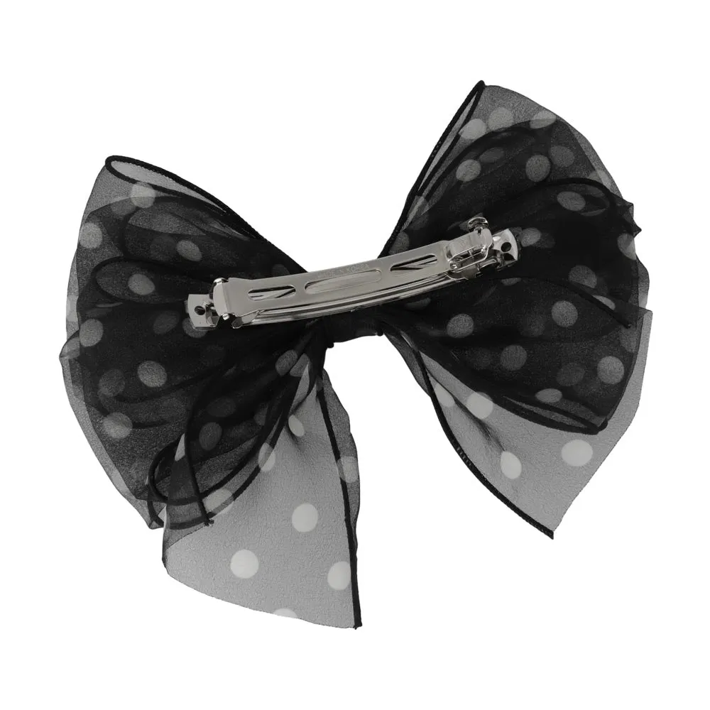 Sheer Dot Bow Hair Barrette