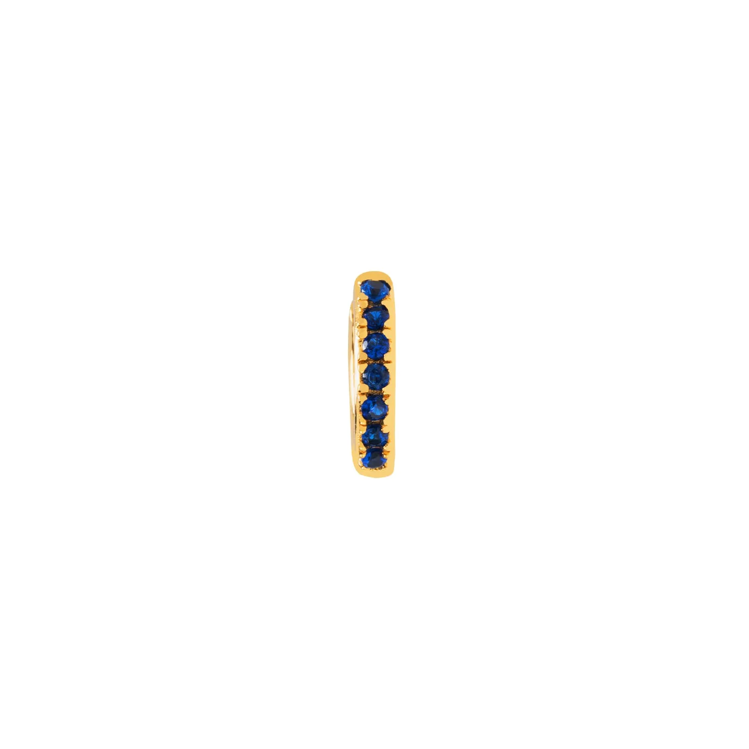 (Single) Sapphire Pave Huggie Hoop