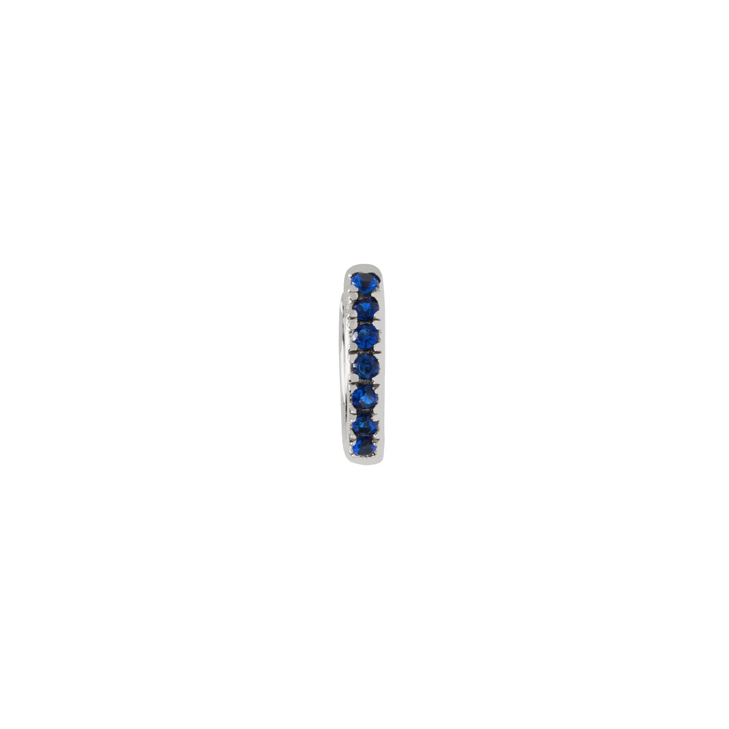 (Single) Sapphire Pave Huggie Hoop