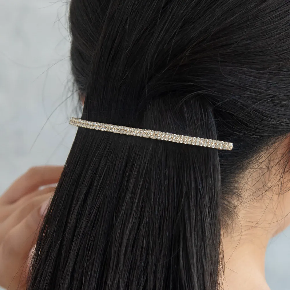 Slim Diamante hair Barrette